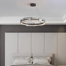 Minimalist decorative striped glass chandelier for interiors