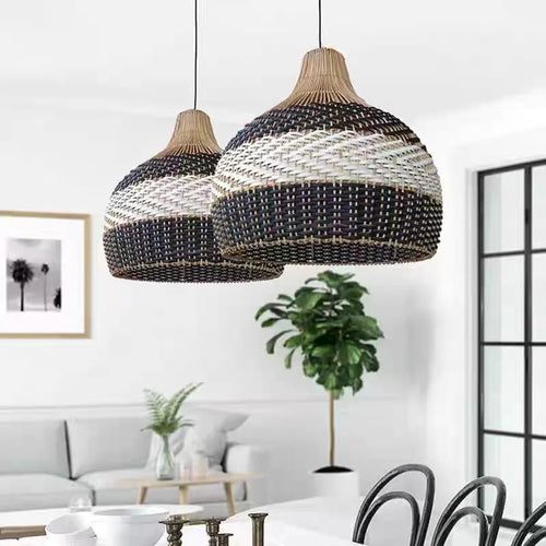suspension en osier japonais tissée à la main pour décoration intérieure
