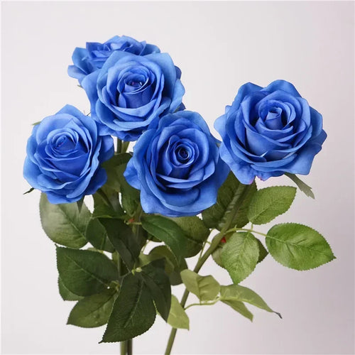 Realistic artificial rose branch for elegant decoration - vue 4 sur 5