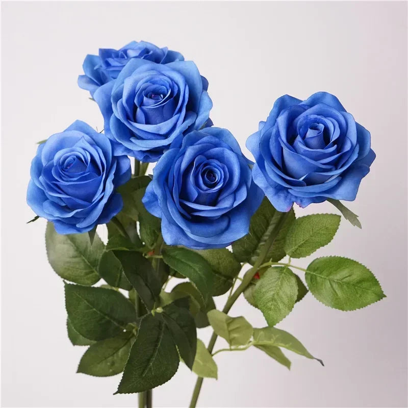 Realistic artificial rose branch for elegant decoration - vue 3 sur 5