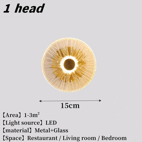 Nordique créatif LED verre applique moderne Simple combinaison applique salon chambre Restaurant luxe décoration applique murale
