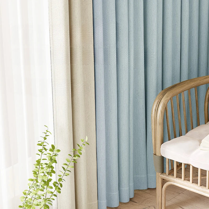 Rideau occultant plissé style moderne pour salon chambre