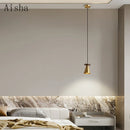 suspension en bois de noyer et cuivre design élégant pour intérieur raffiné