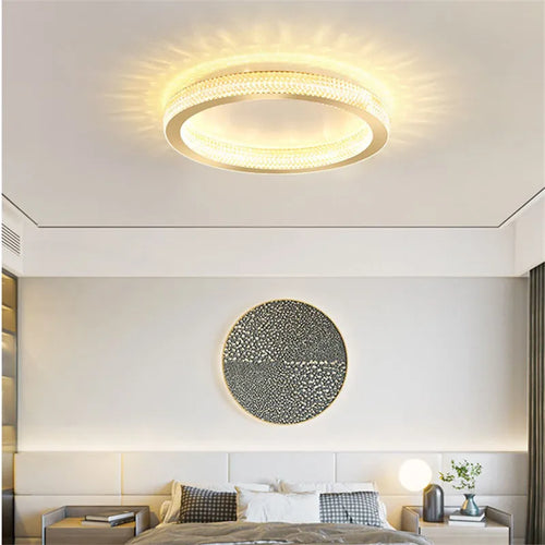 Minimalist crystal Nordic ceiling light for elegant interiors - vue 2 sur 8