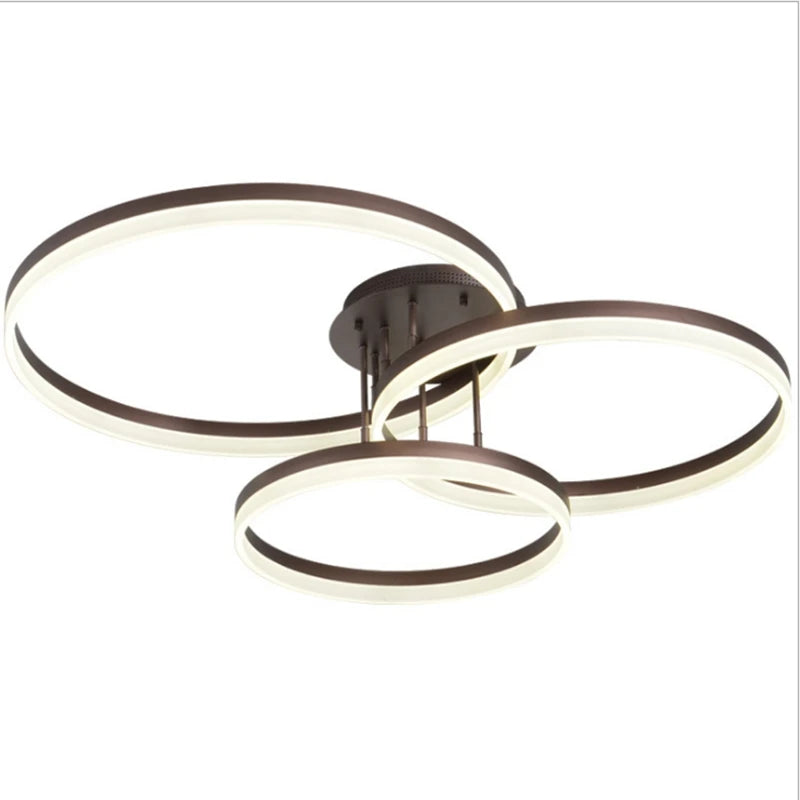 Modern LED super bright circular ceiling light in living room, Nordic restaurant light, minimalist bedroom ceiling light fixture - vue 6 sur 7