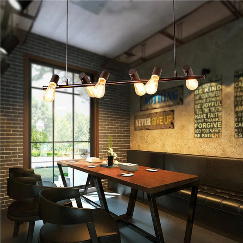 lustre industriel américain pour bar restaurant ou salon