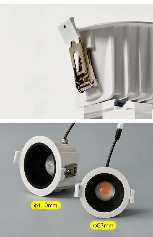 2023 The latest waterproof down light high-end narrow side led toilet kitchen embedded anti-glare household no main light - vue 4 sur 8
