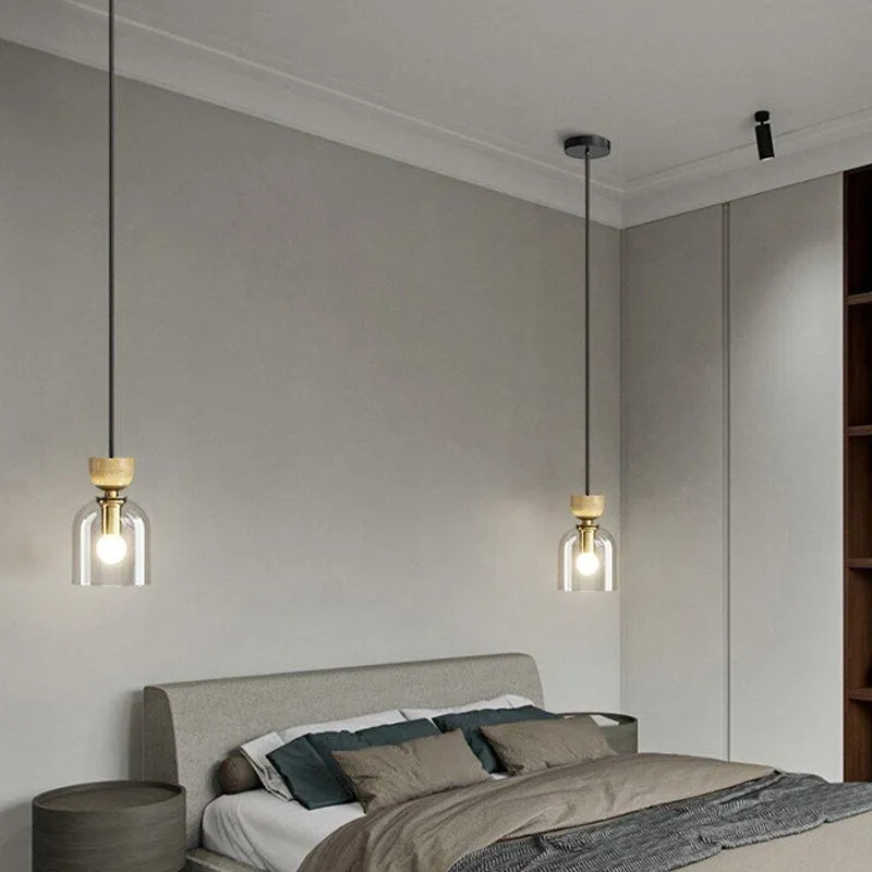 Suspension LED en verre minimaliste - vue 3 sur 7