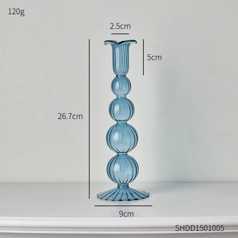 bougeoir en verre créatif pour décoration moderne et élégante - vue 8 sur 10