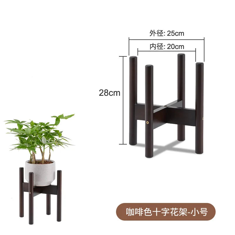 support en bois pour plantes et bonsaïs solide et durable