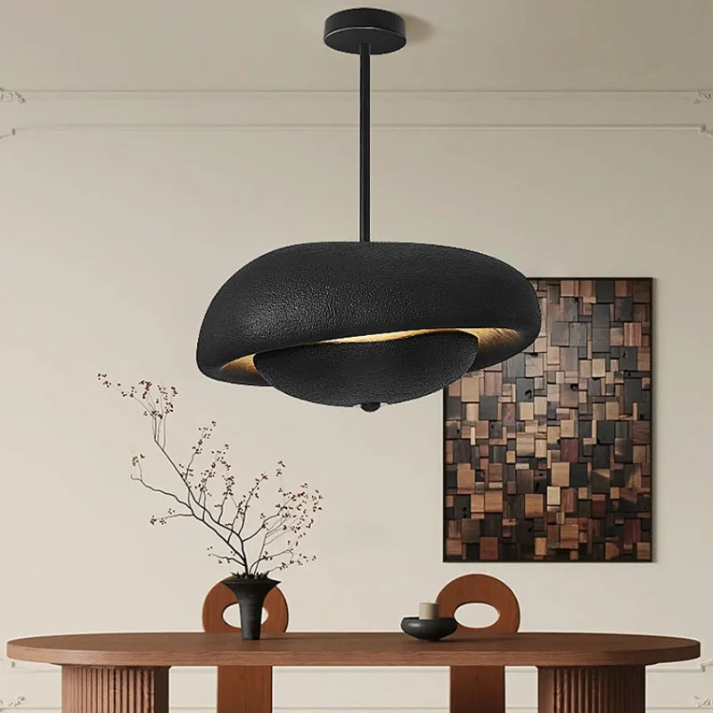 lustre moderne wabi-sabi pour décor créatif et écologique - vue 2 sur 8