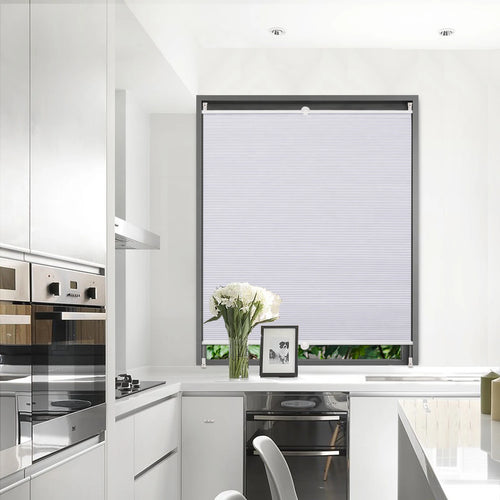 Store plissé alvéolaire occultant sans percage pour fenetre