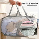 Foldable Mesh Storage Basket for Home and Bathroom,Shower Laundry Bag,Dirty Clothes Bag,Portable Business Travel,No Partition