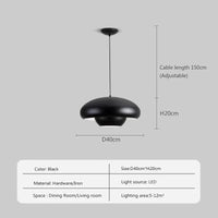 Suspension led nordique simple champignons pour la maison
