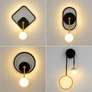 Nordic minimalist LED wall light with circular globe