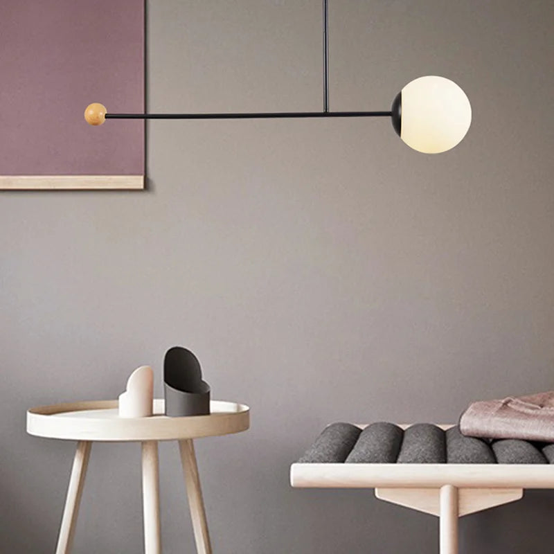 Minimalist Nordic chandelier for modern interior decor - vue 5 sur 10
