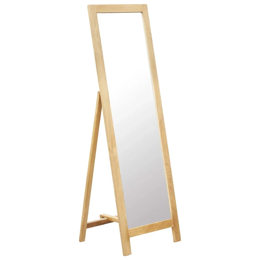 Floor mirror 48x46,5x150 cm solid oak wood home decoration wall decal living room decoration
