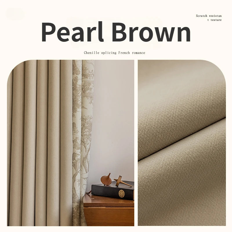 Rideau occultant motif floral moderne sur mesure salon