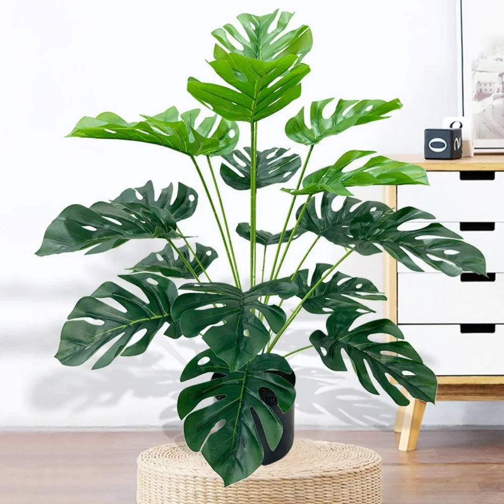 plantes artificielles grandes feuilles décoratives pour intérieur et bureau - vue 3 sur 24