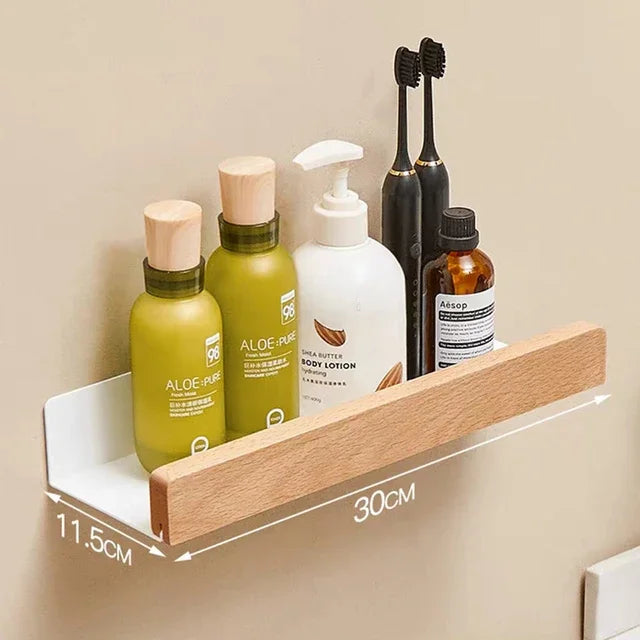 repisas,Bathroom shelf Storage rack,non perforated vanity Shelf Wall-Mounted Storage rack wall mounted bathroom organizer toilet - vue 14 sur 14