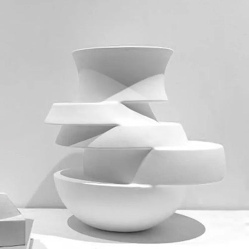 vase géométrique en résine pour décoration florale moderne