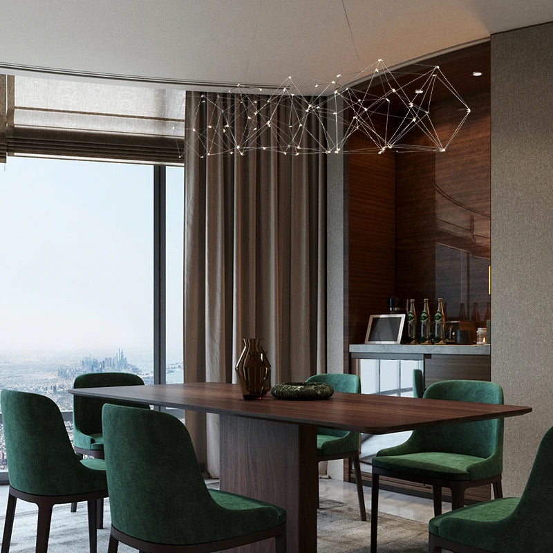 lustre moderne italien 2023 led cube pour bar de luxe - vue 3 sur 5