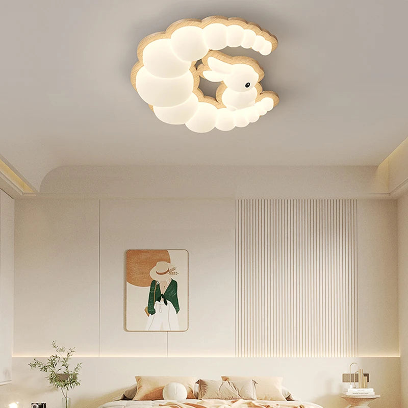 lustre led intelligent avec télécommande pour décoration moderne - vue 3 sur 10
