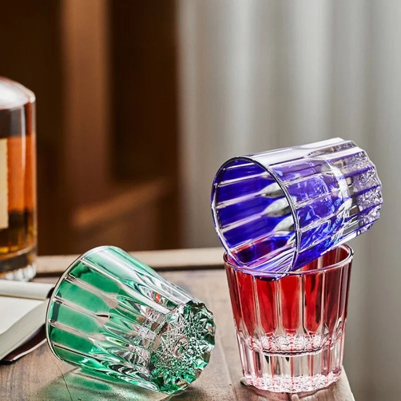 Verre whisky cocktail 200 ml rayures verticales design - vue 5 sur 15