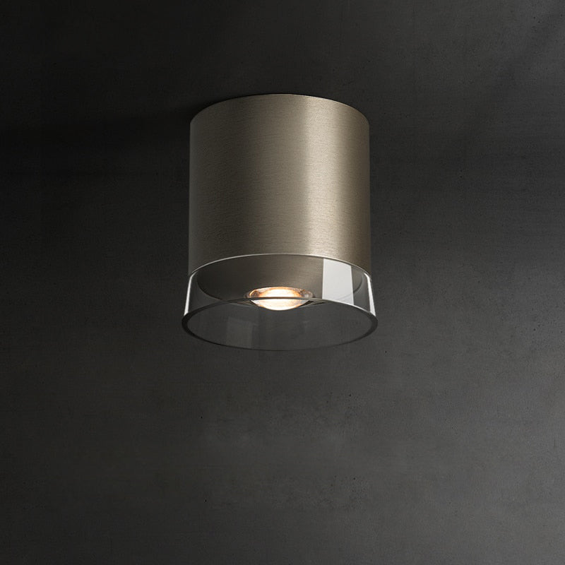 Spot LED en métal cylindrique Nickel - vue 4 sur 5