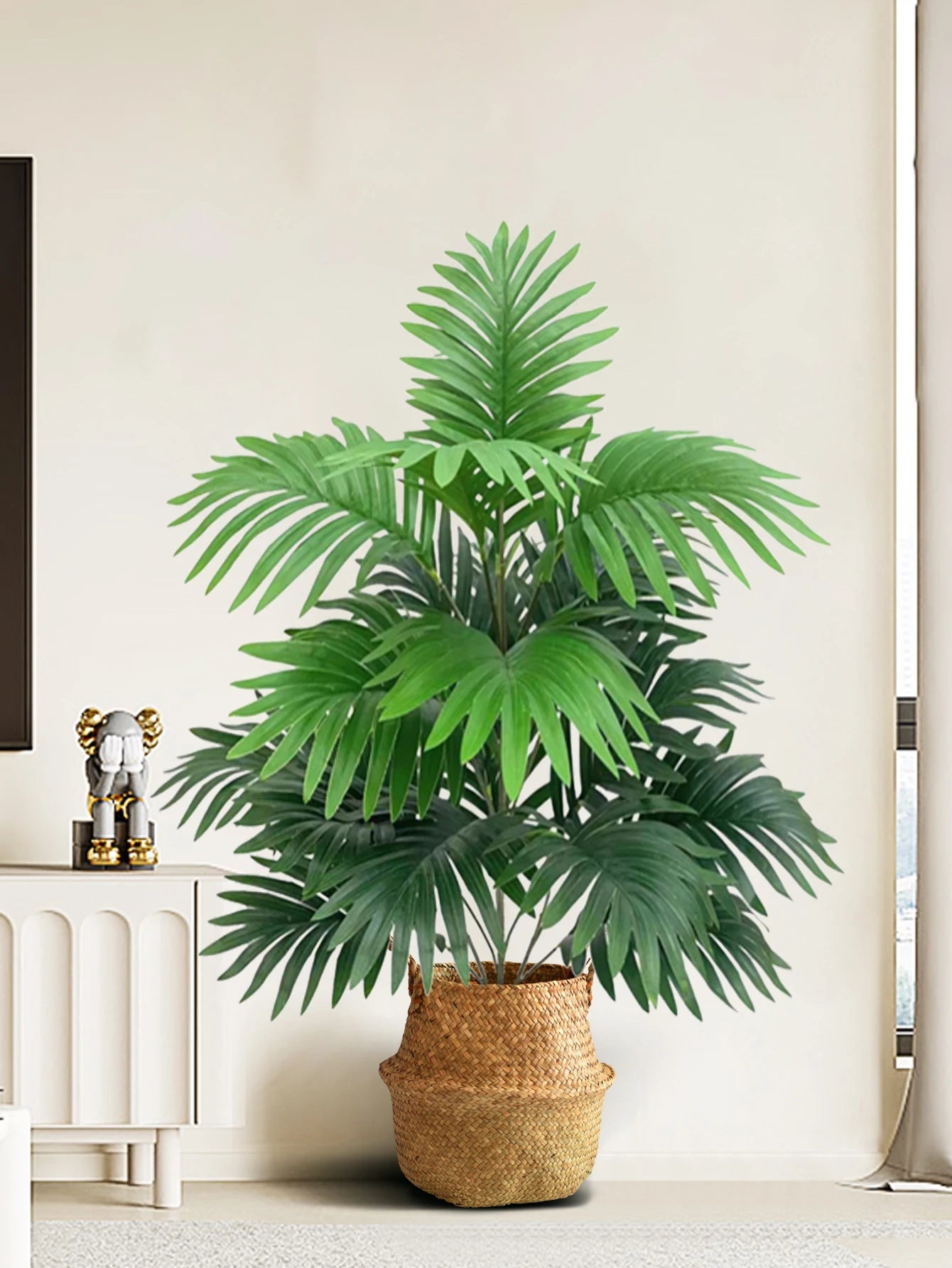 palmier artificiel avec feuilles tropicales pour décoration intérieure - vue 5 sur 8