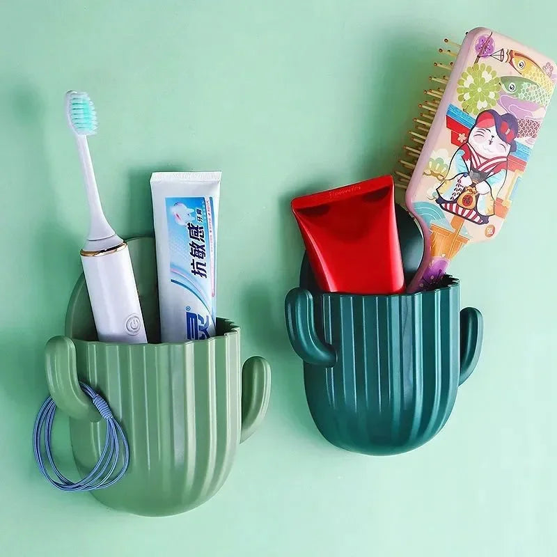 support mural auto-adhésif pour rangement de salle de bain en cactus - vue 4 sur 10