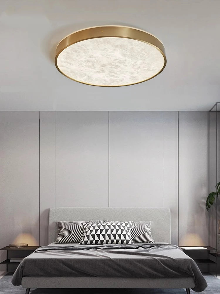 plafonnier en marbre espagnol design moderne et luxueux à led - vue 4 sur 12