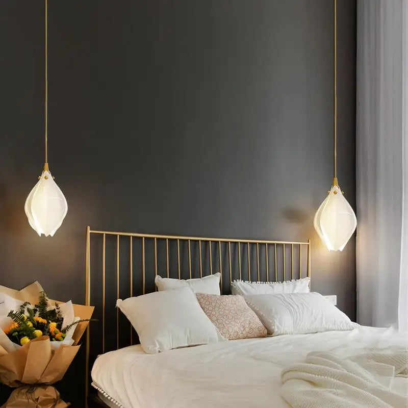 Suspension LED en forme de fleur en verre - vue 6 sur 6