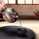 Théière gongfu en argile dragons phénix changeante