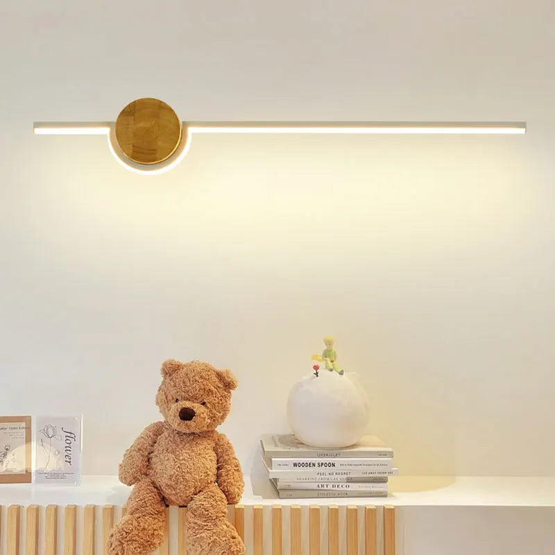 applique murale en bois et led pour décoration intérieure moderne - vue 3 sur 13