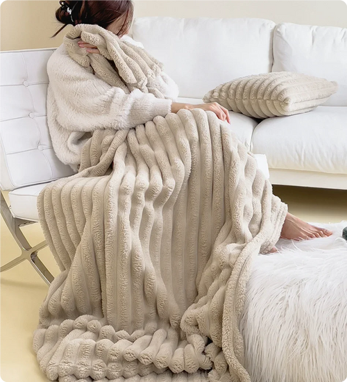 plaid hiver doux épais polaire carreaux style déco