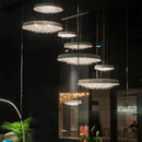 lustre moderne minimaliste en cristal pour éclairage intérieur