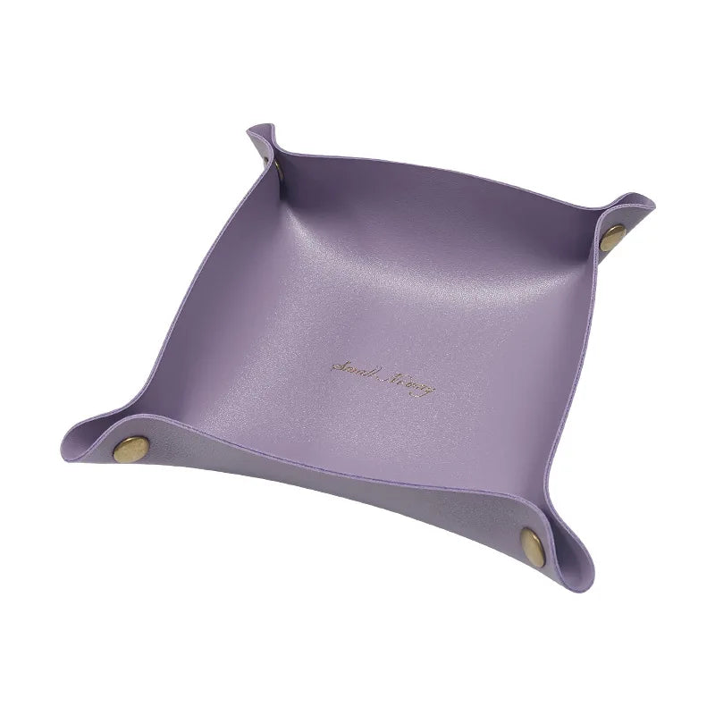 plateau de rangement en cuir pour bureau et bijoux - vue 13 sur 16