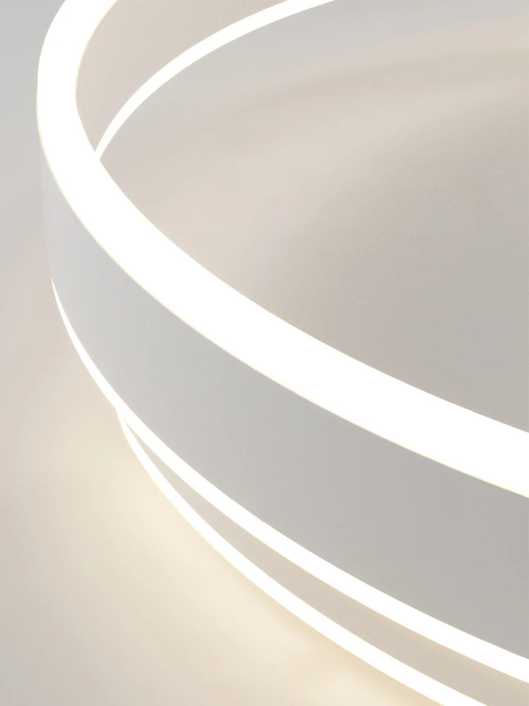 Lustre Noir Blanc Moderne LED Pour Salon Salle à manger Cuisine Éclairage Intérieur Décor À La Maison - vue 6 sur 10