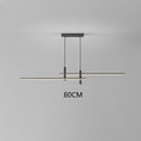 Lustre design LED minimaliste en barre métallique Sarno