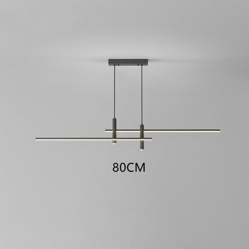 Lustre design LED minimaliste en barre métallique Sarno