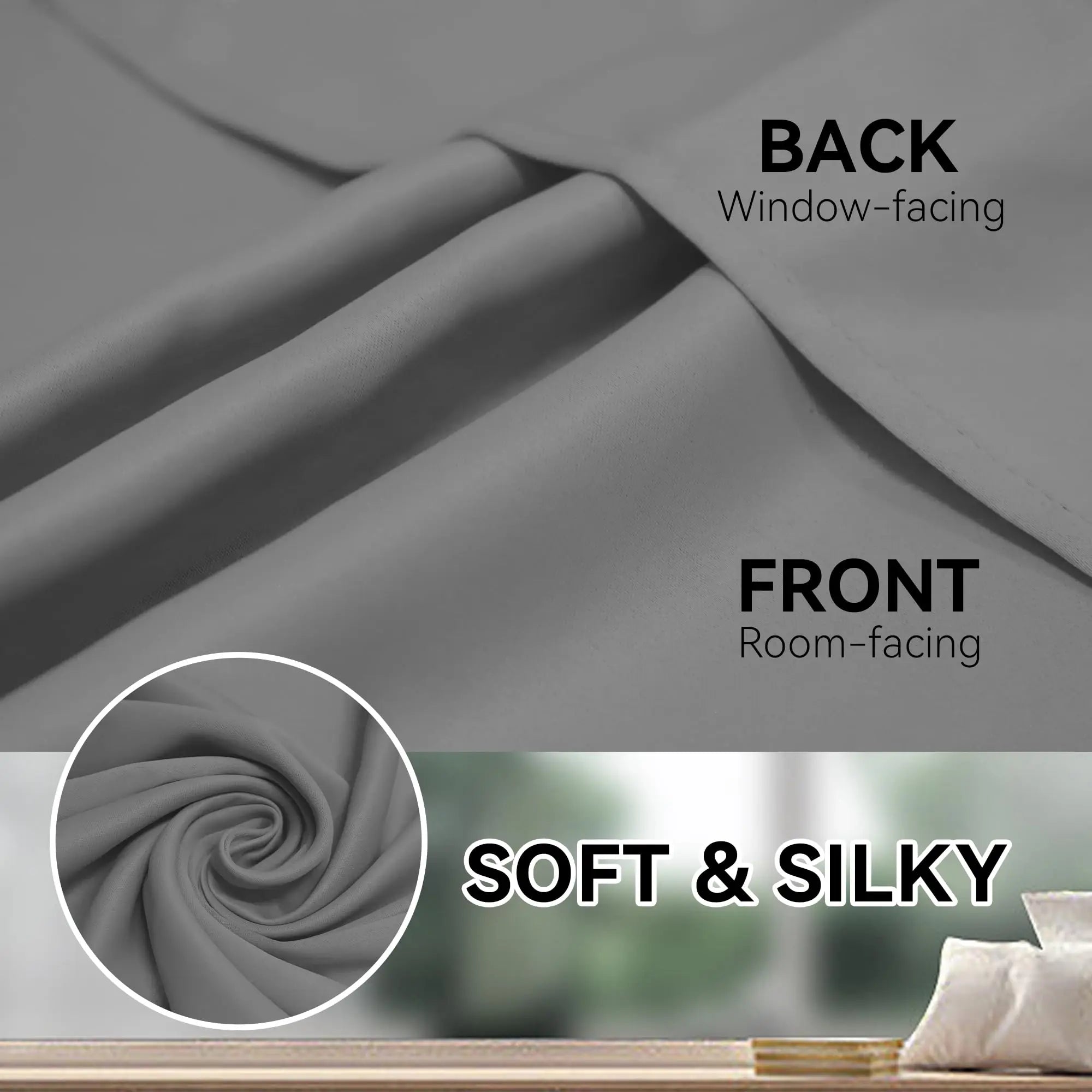 Rideau occultant extra long sur mesure style moderne - vue 9 sur 10