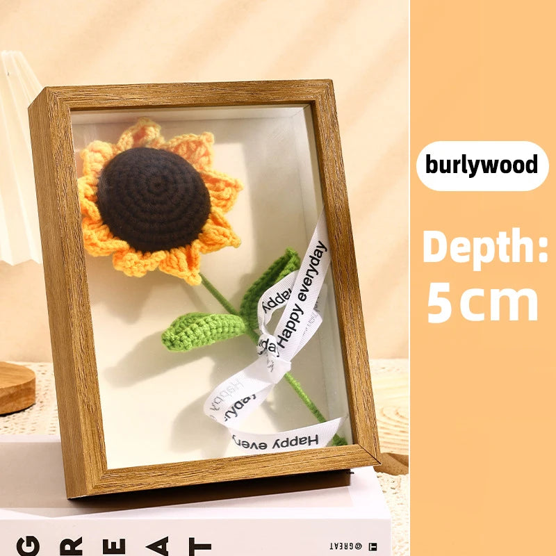 cadre photo flottant transparent avec fleurs séchées décoratif et artisanal - vue 9 sur 10