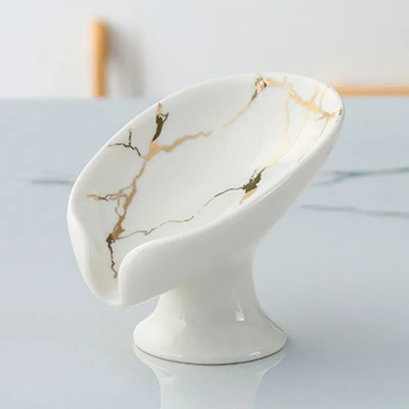 porte-savon en céramique léger avec drainage automatique sans perforation - vue 7 sur 9