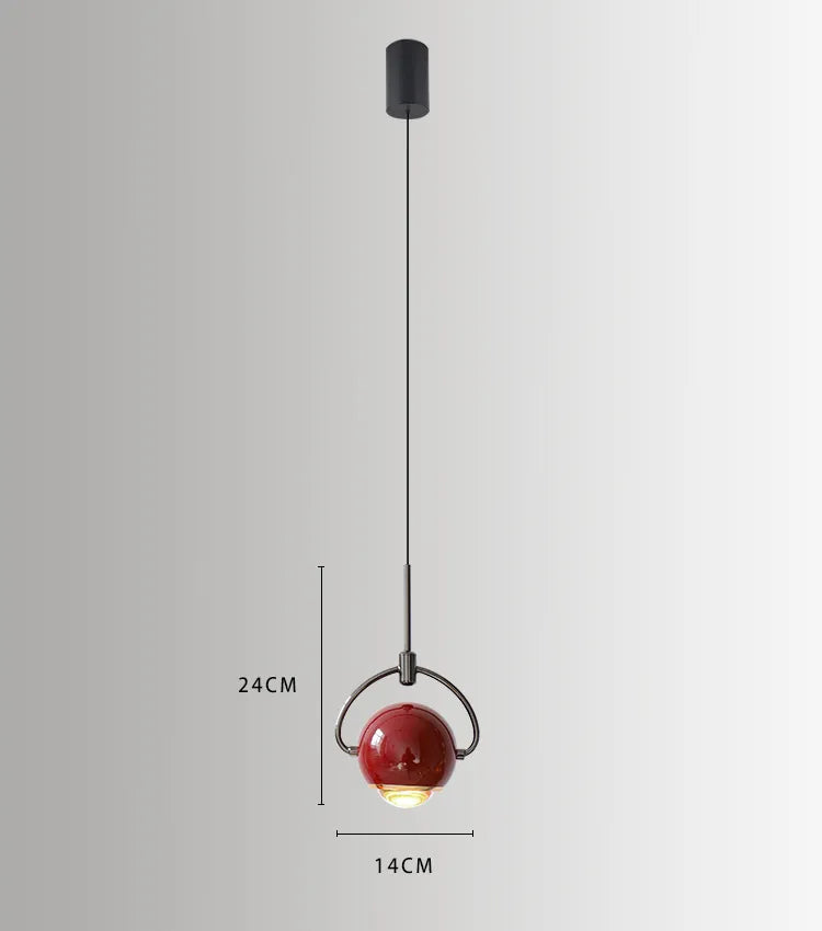 Suspension design boule accrochée LED - vue 10 sur 11