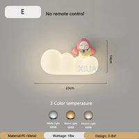 applique murale nordique led pour enfants motifs animaux lune soleil