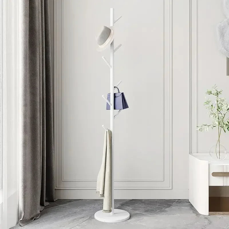 Metal Standing Holder for Purse, Tree with Light, Luxury Rock Plate Base, Marble Scarf and Bag Rack, Minimalist Stand - vue 9 sur 22