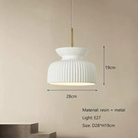 Minimalist Nordic LED chandelier in cream style for restaurant