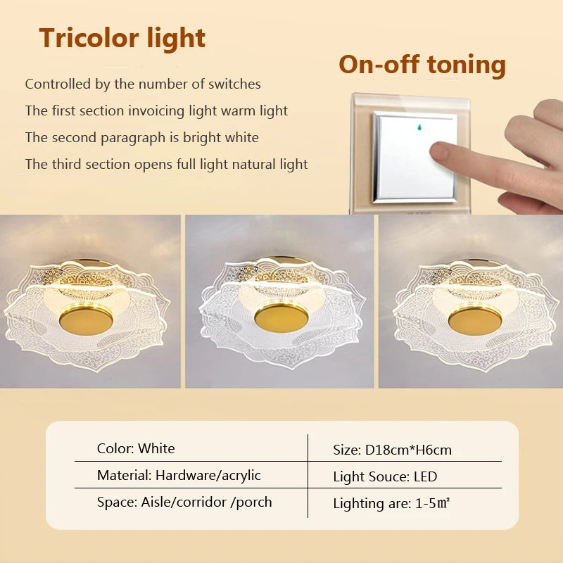 plafonnier led moderne en acrylique design pour intérieur décoratif - vue 12 sur 18