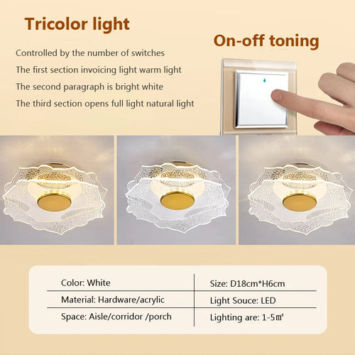 plafonnier led moderne en acrylique pour décoration intérieure - vue 13 sur 18